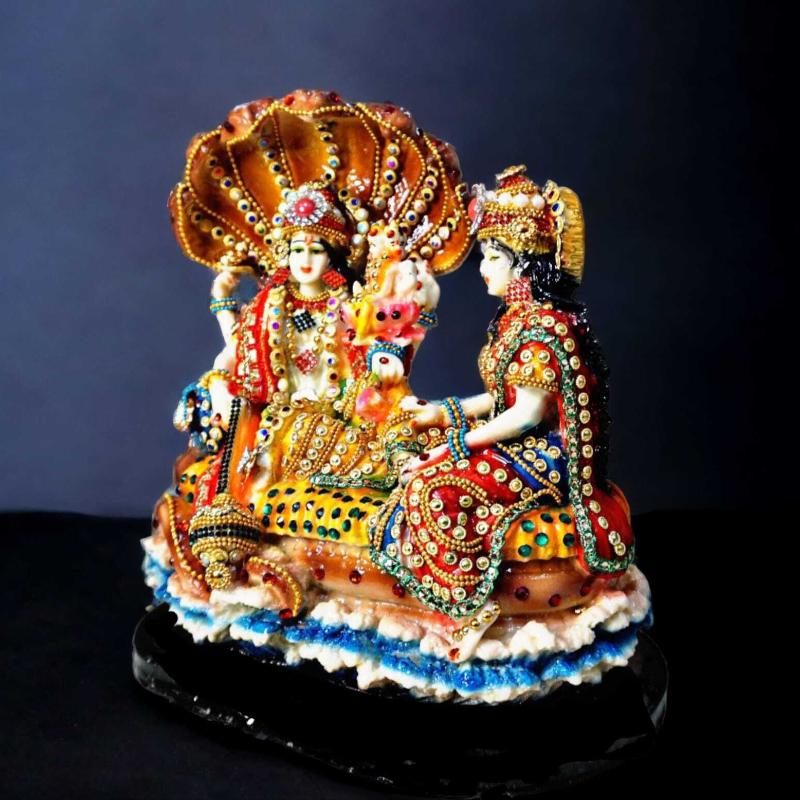 Lord Vishnu with Laxmi in Ksheer Sagar
