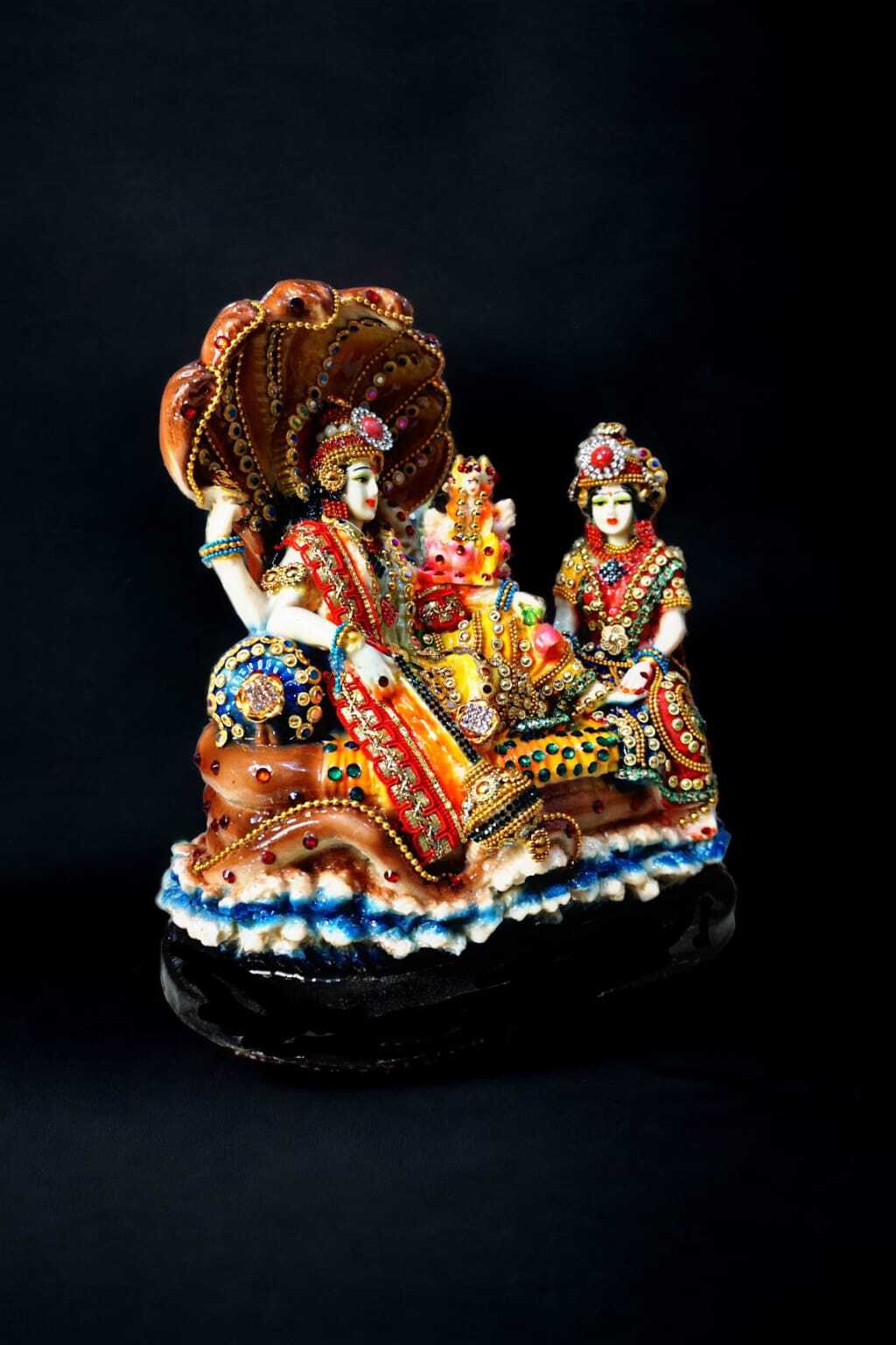Lord Vishnu with Laxmi in Ksheer Sagar