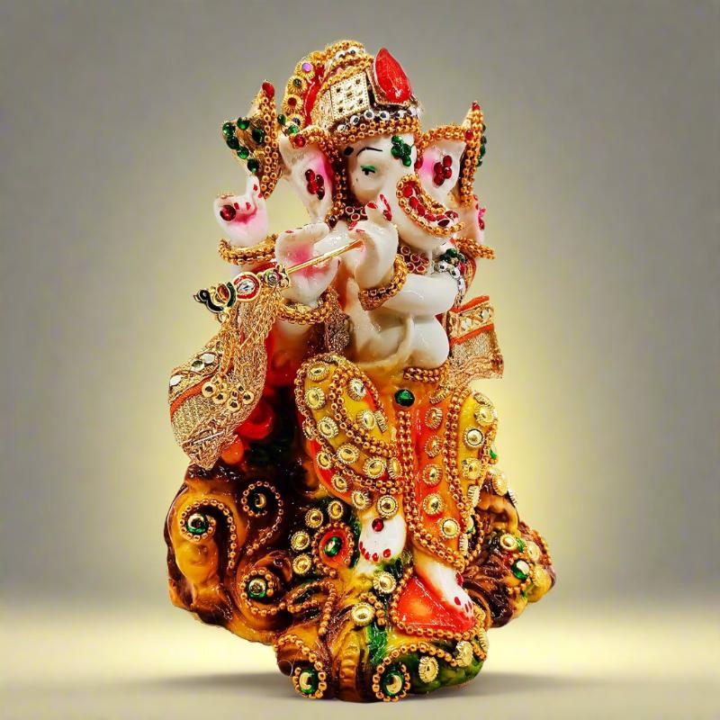 Ganesh ji with Singhasan Idol