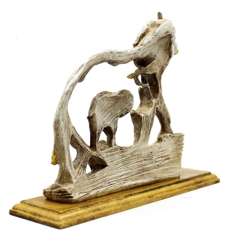 Elephant Statue with Baby Elephant Animal Figurines