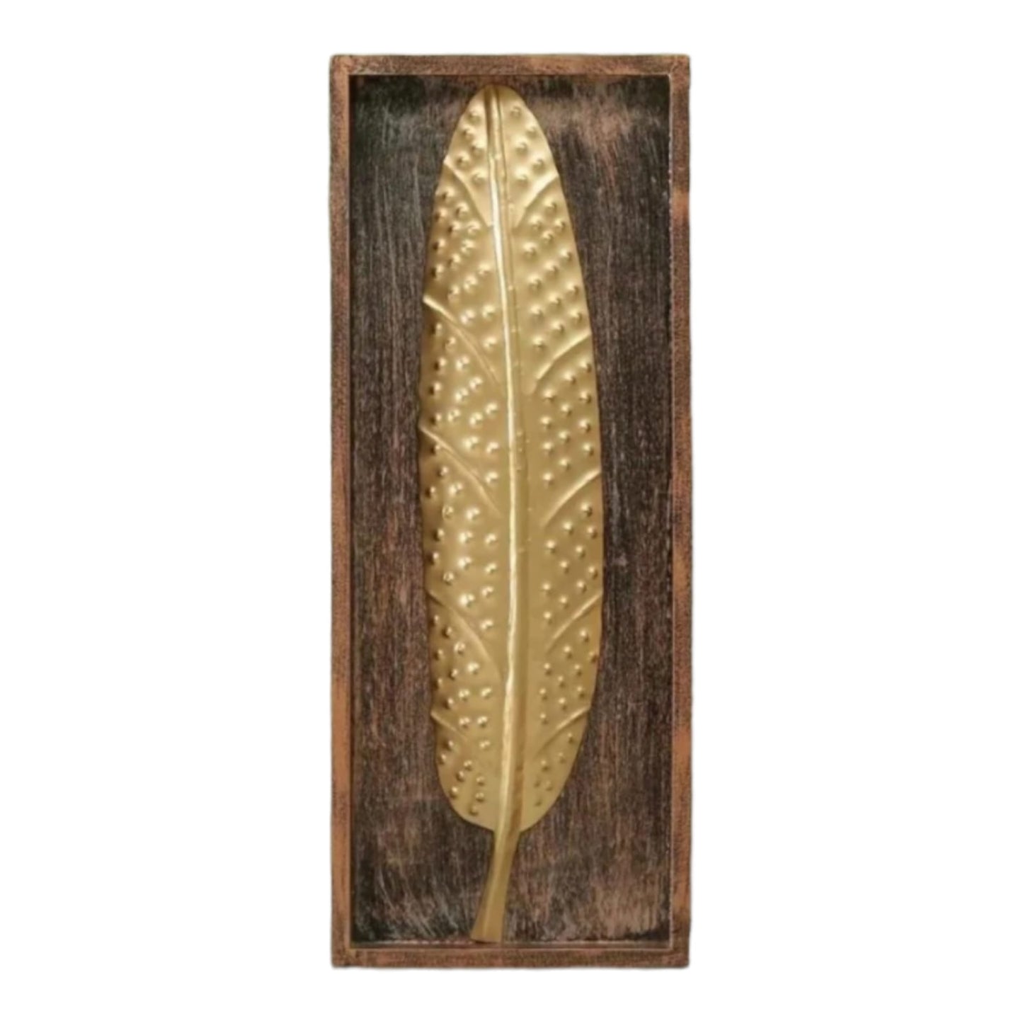 Metal Leaf Wall Hanging & Decorative Mounted Art Sculpture