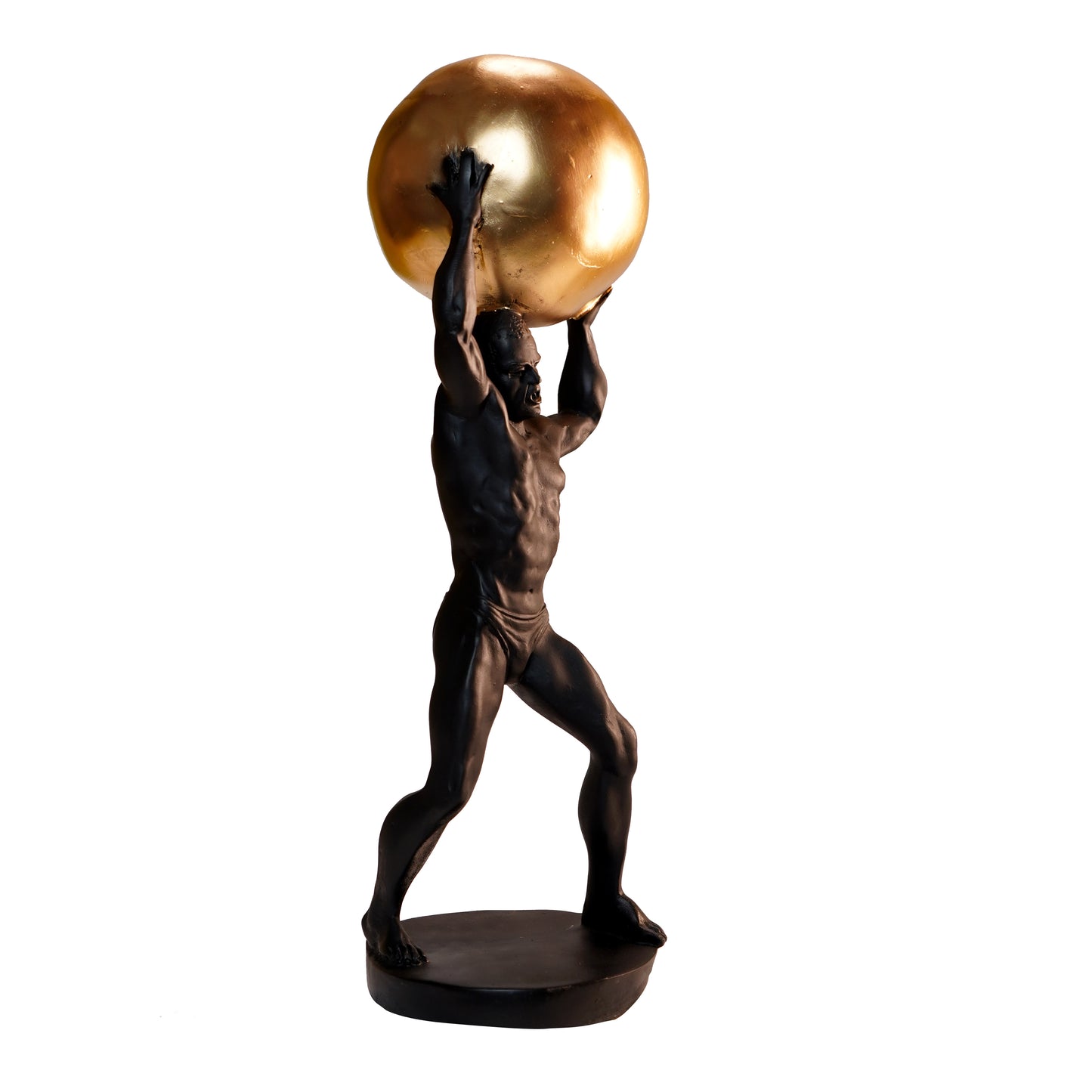 The Standing Atlas,  Balanced Ball Sculpture