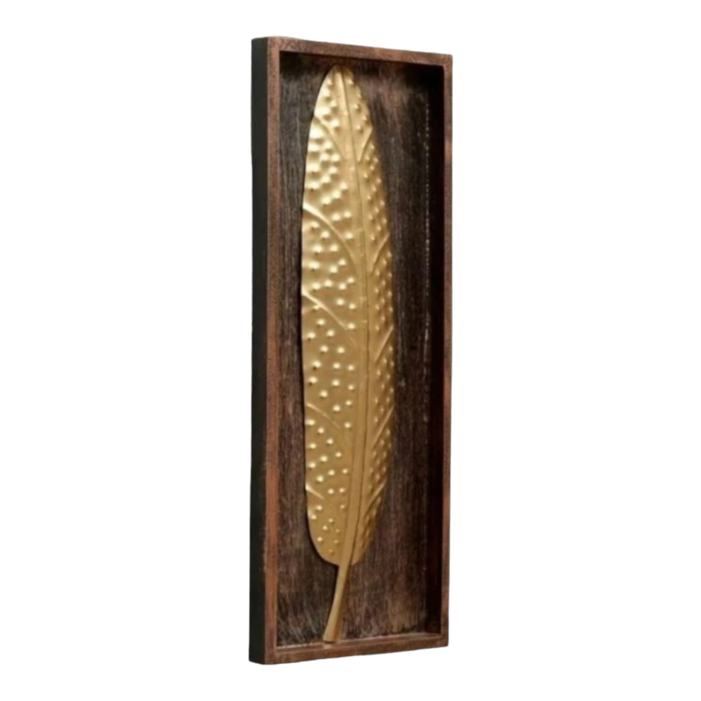 Metal Leaf Wall Hanging & Decorative Mounted Art Sculpture
