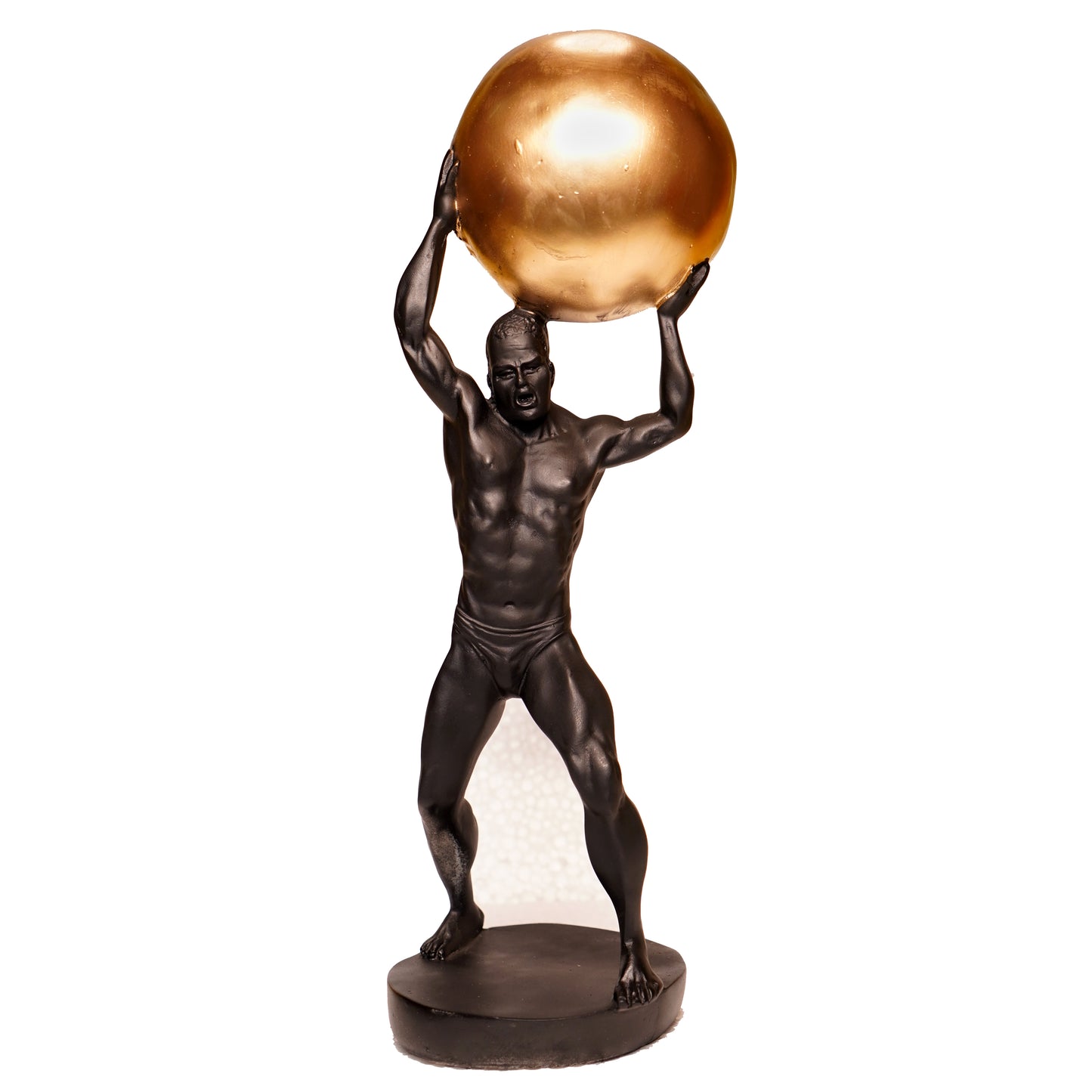 The Standing Atlas,  Balanced Ball Sculpture