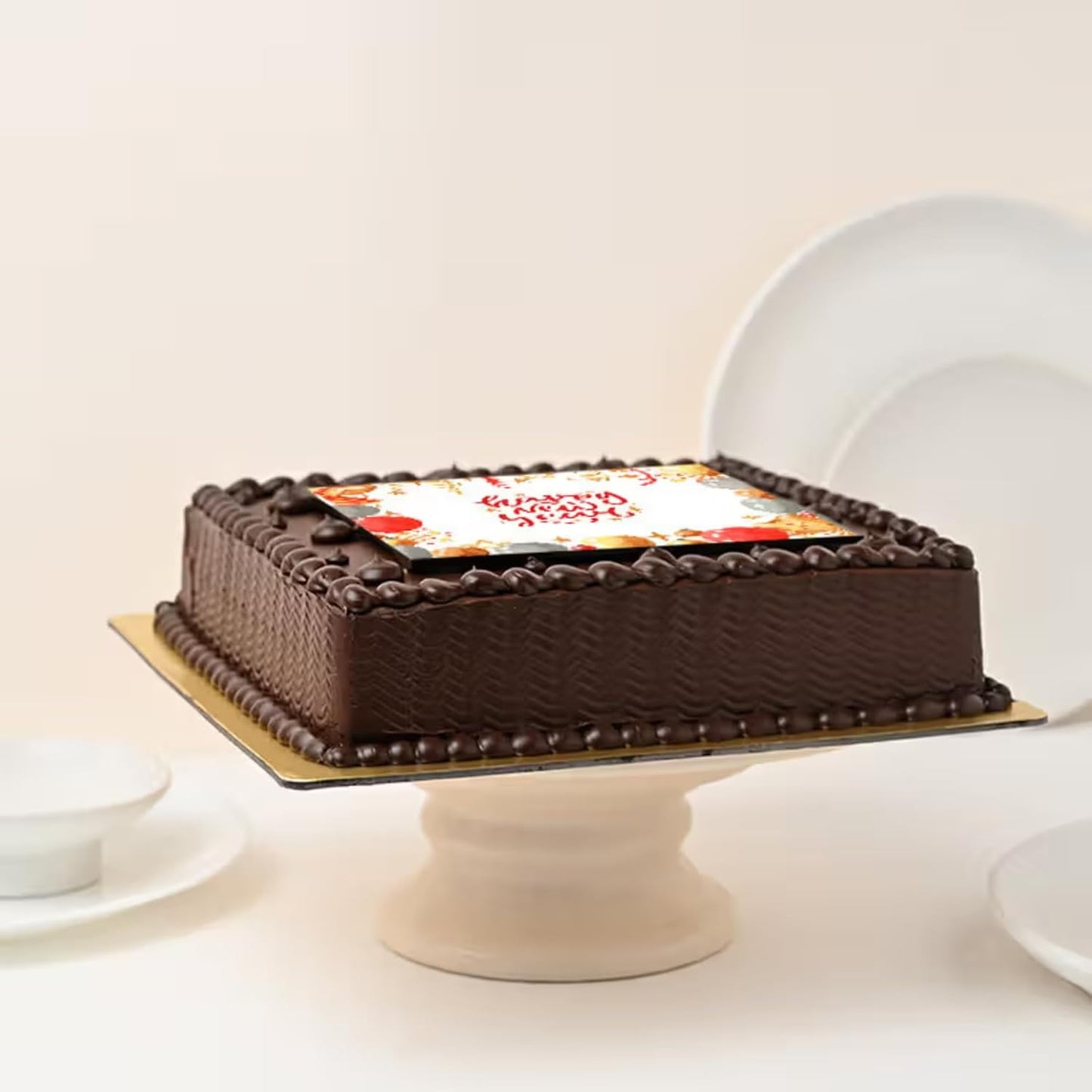 Floweraura New Year Special Fresh Yummy Joyful New Year Chocolate Poster Cake | New Year Celebration Cake | 2025 Celebrations Cake | New Year's Eve Cake | Party Cake (Same Day Delivery) (0.5Kg)