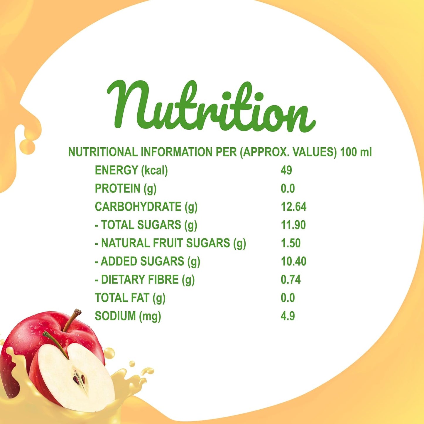 B Natural Apple Juice, Goodness of fiber, Vitamin C & E, Made with 100% Fruit Pulp and 0% Concentrate,1 litre