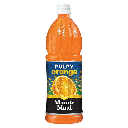 Minute Maid Pulpy Orange Juice drink | Orange Fruit Juice drink with Real Orange Pulp | Pulpy Orange Ready-To-Serve Drink, PET Bottle, 1 L