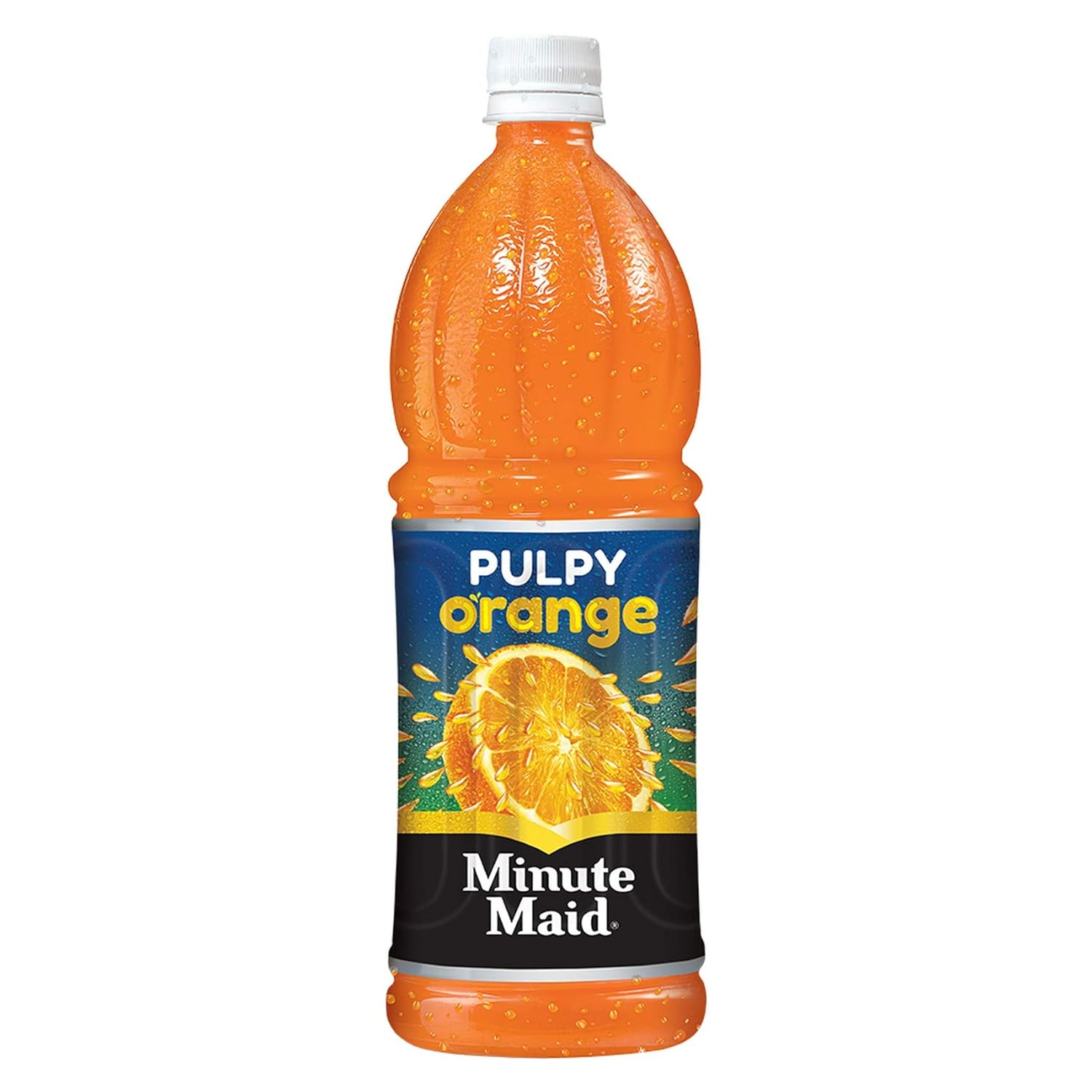 Minute Maid Pulpy Orange Juice drink | Orange Fruit Juice drink with Real Orange Pulp | Pulpy Orange Ready-To-Serve Drink, PET Bottle, 1 L