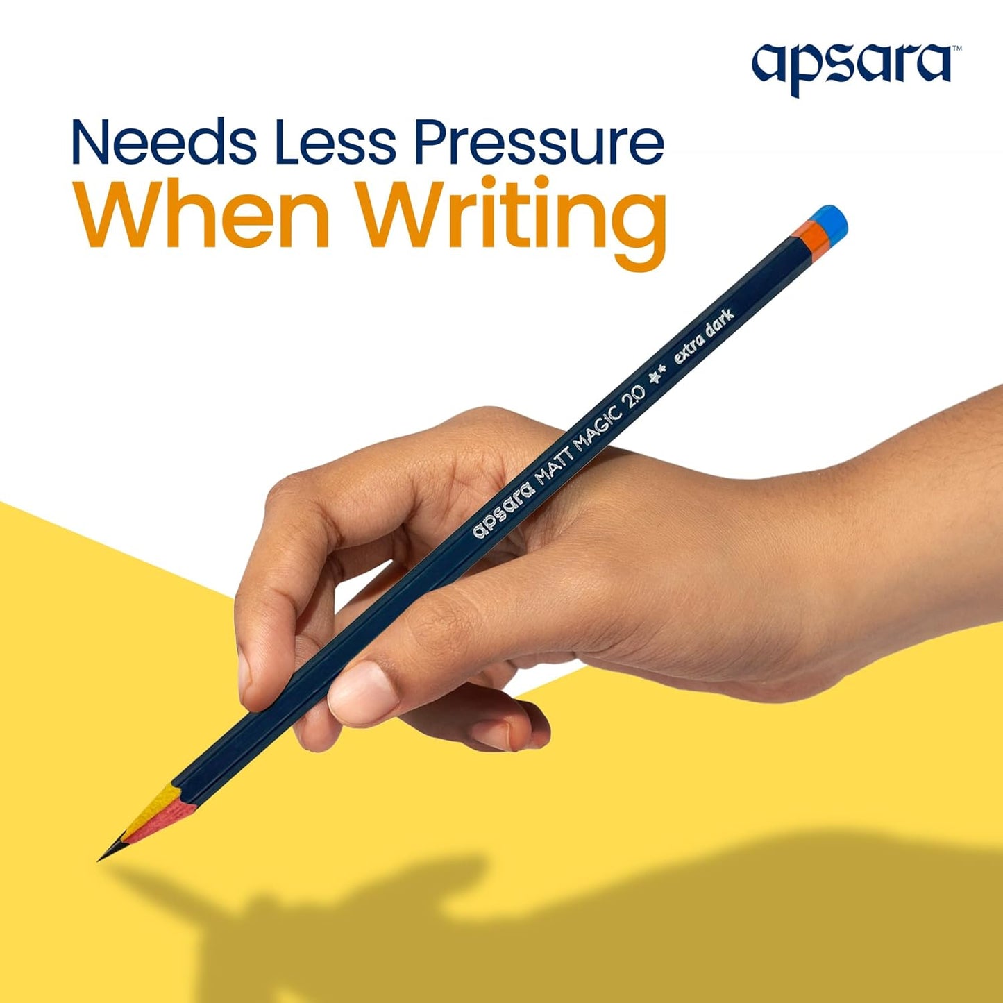 Apsara Matt Magic 2.0 Pencil, Writing Pencils With Dual Color Wood & Long-lasting Fun, Hexagonal Body for Strong Grip, Used for Art & Craft, Soft Wood for Easy Sharpening (Pack of 10)