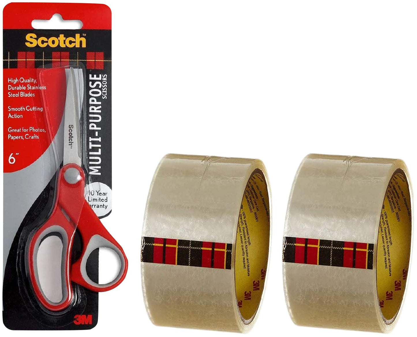 Scotch 6-inches Stainless Steel Multi-Purpose Scissor (Red)