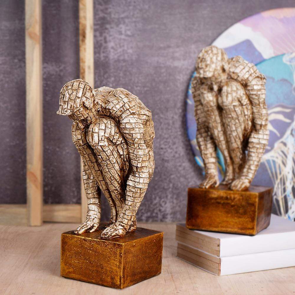 Surreal Bricked Man Showpiece