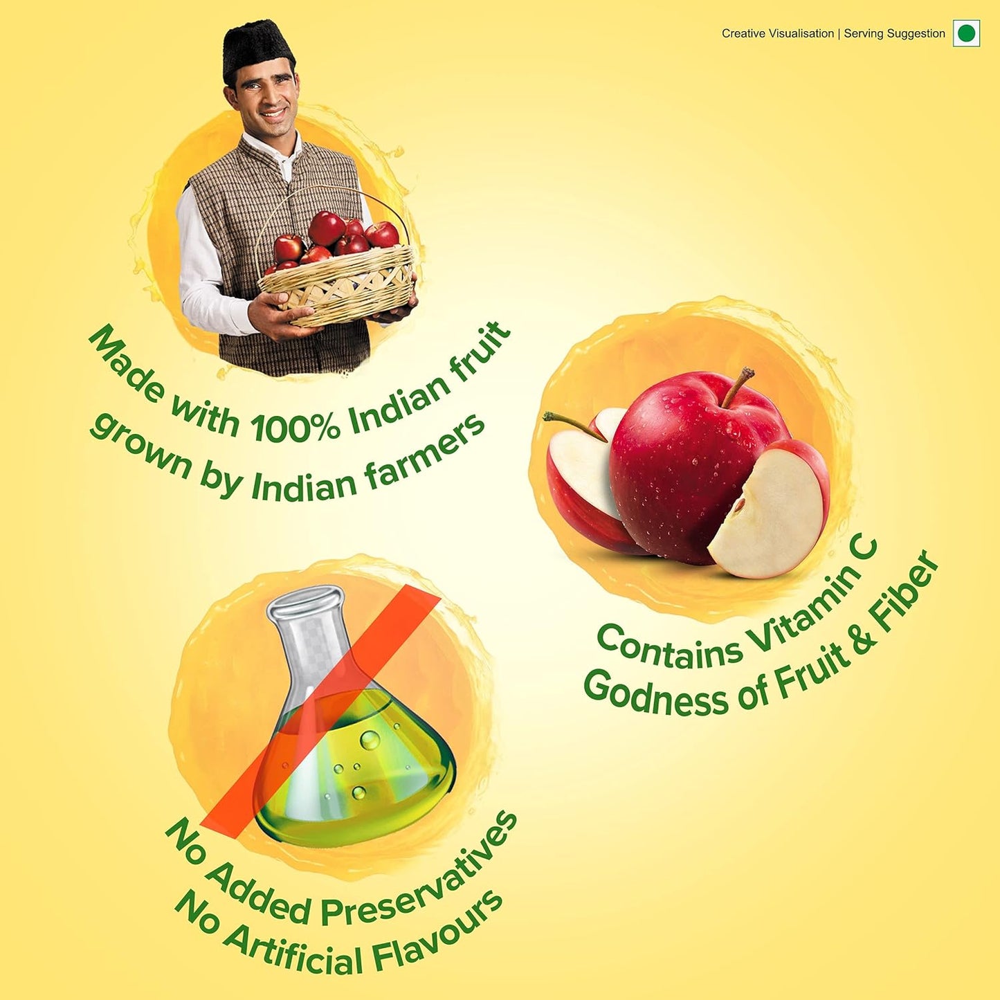 B Natural Apple Juice, Goodness of fiber, Vitamin C & E, Made with 100% Fruit Pulp and 0% Concentrate,1 litre