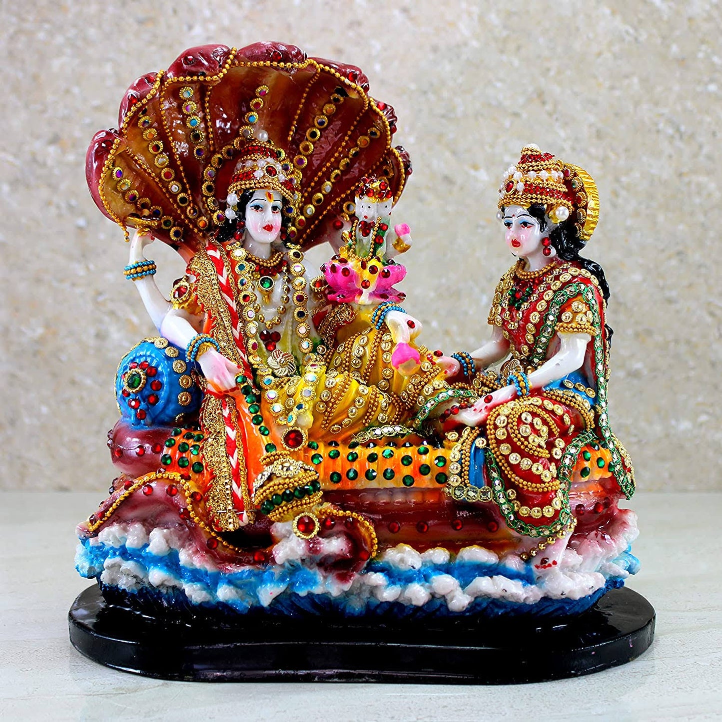 Lord Vishnu with Laxmi in Ksheer Sagar