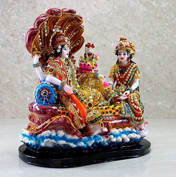 Lord Vishnu with Laxmi in Ksheer Sagar