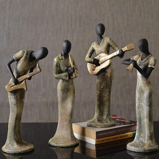 Musical Ladies Showpiece Statue Sculpture Figurine - Set of 4