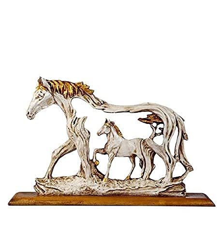 Horse and Baby Horse Statue Showpiece | Antique Finish