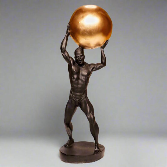 The Standing Atlas,  Balanced Ball Sculpture