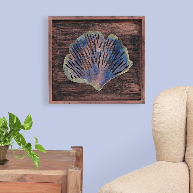 Metal Leaf Wall Hanging & Decorative Mounted Art Sculpture