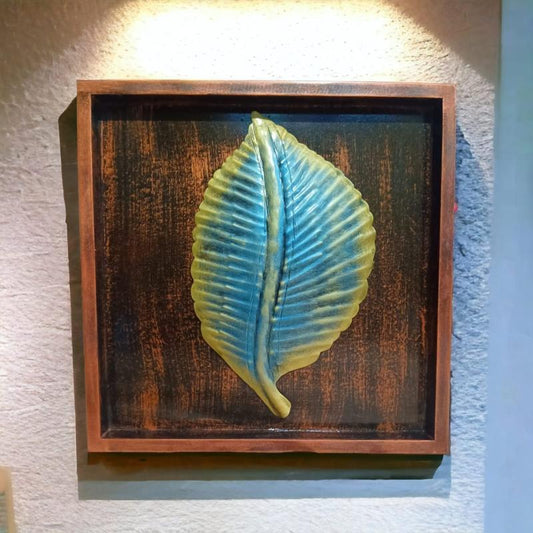 Metal Leaf Wall Hanging & Decorative Mounted Art Sculpture