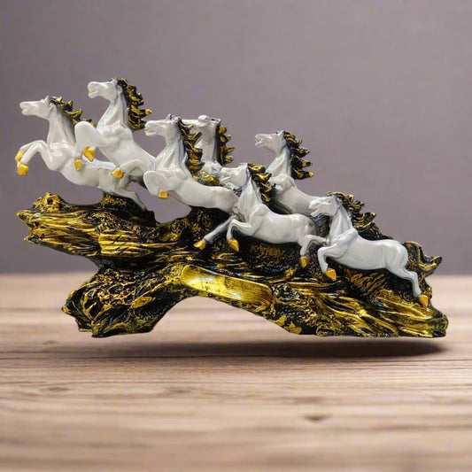 The Majestic Running Victory Horses Sculpture