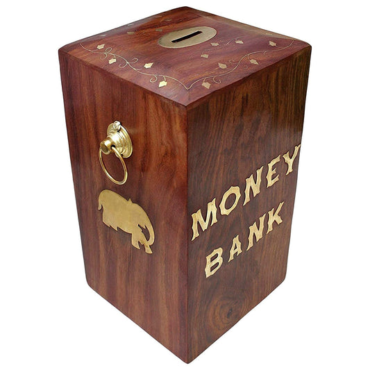 Wooden Piggy Bank Rectangle