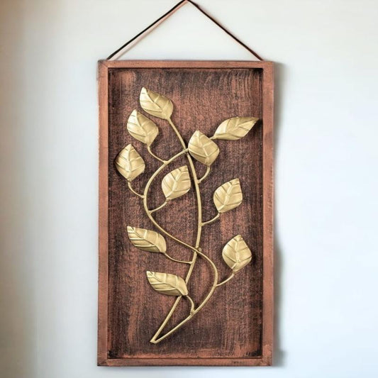 Metal Leaf Wall Hanging & Decorative Mounted Art Sculpture