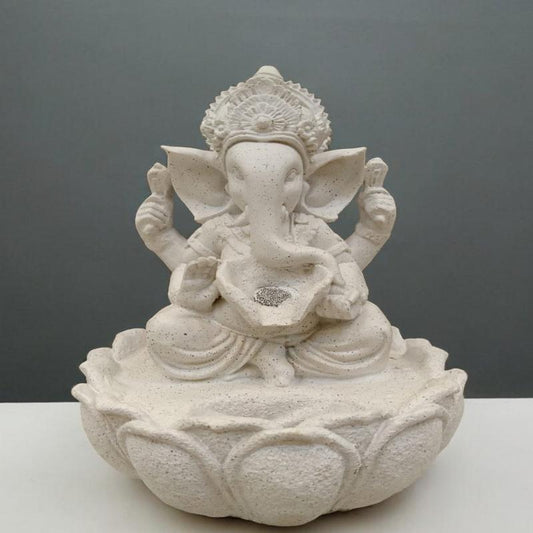 Lord Ganesh Fountain White