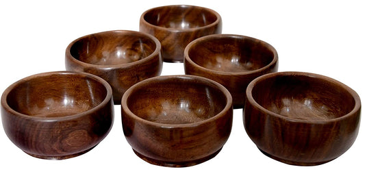 Wooden Serving Bowl, Set of 6