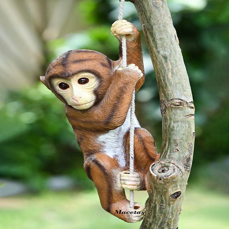 Monkey Climbing Rope Showpiece