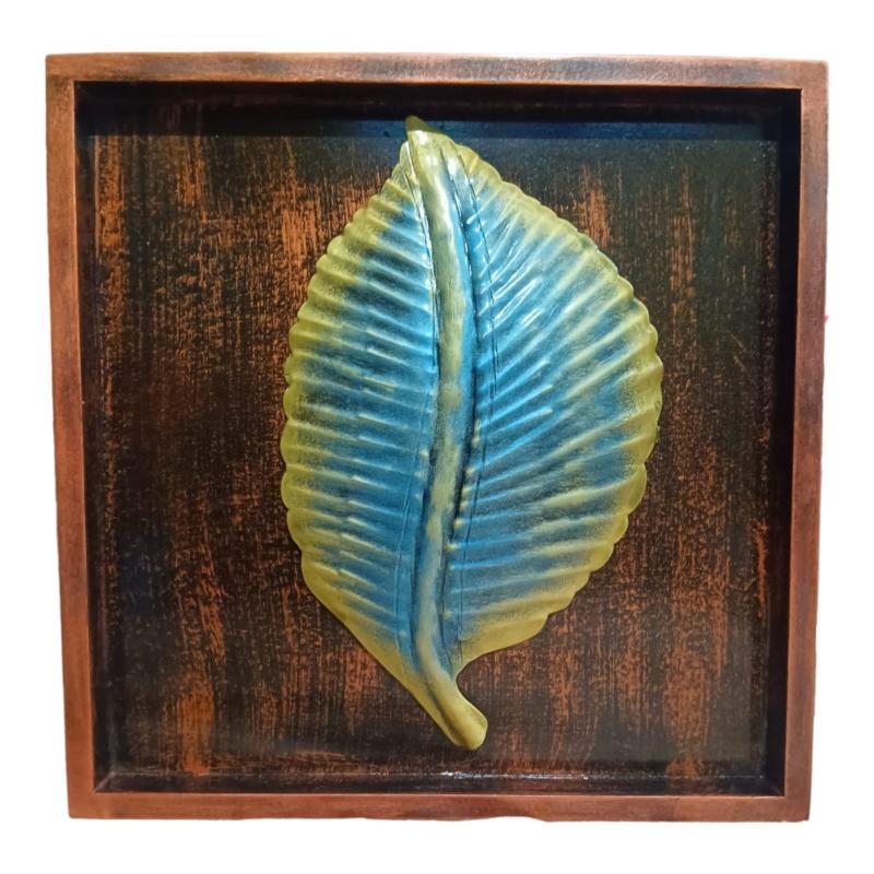 Metal Leaf Wall Hanging & Decorative Mounted Art Sculpture