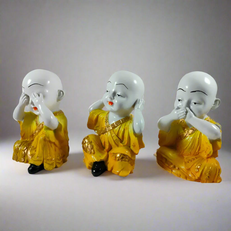 Baby Buddha Showpiece -  Set of 3