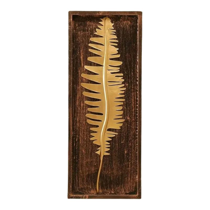 Metal Leaf Wall Hanging & Decorative Mounted Art Sculpture