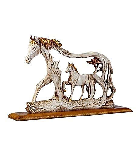 Horse and Baby Horse Statue Showpiece | Antique Finish