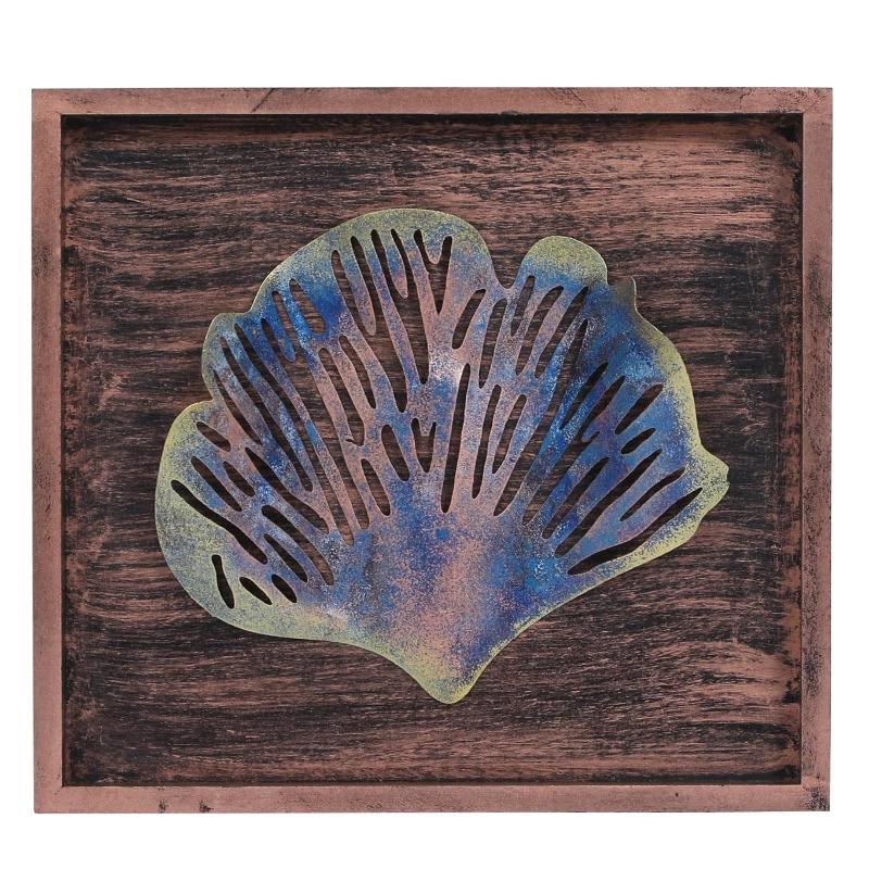 Metal Leaf Wall Hanging & Decorative Mounted Art Sculpture