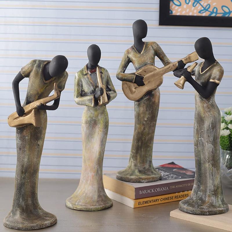 Musical Ladies Showpiece Statue Sculpture Figurine - Set of 4