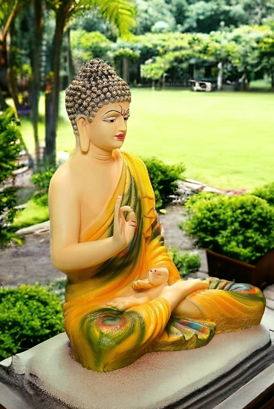 Meditating Buddha Samadhi Sculpture | 2 Feet Tall