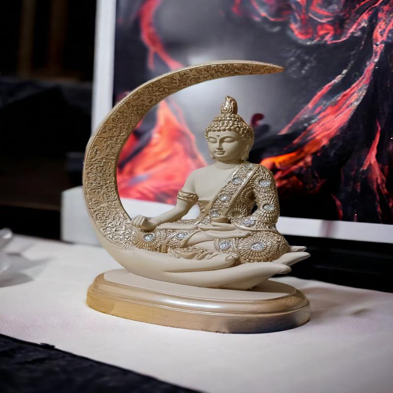 Buddha Sitting on Moon