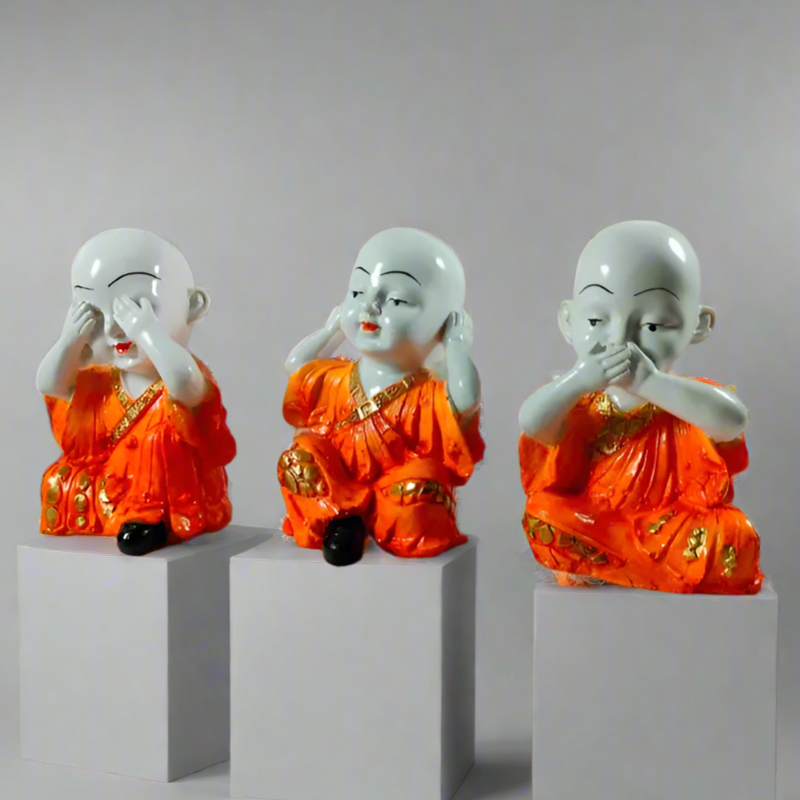 Baby Buddha Showpiece -  Set of 3