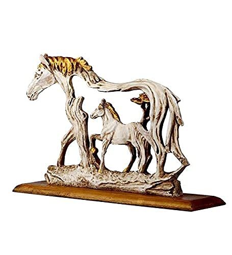 Horse and Baby Horse Statue Showpiece | Antique Finish