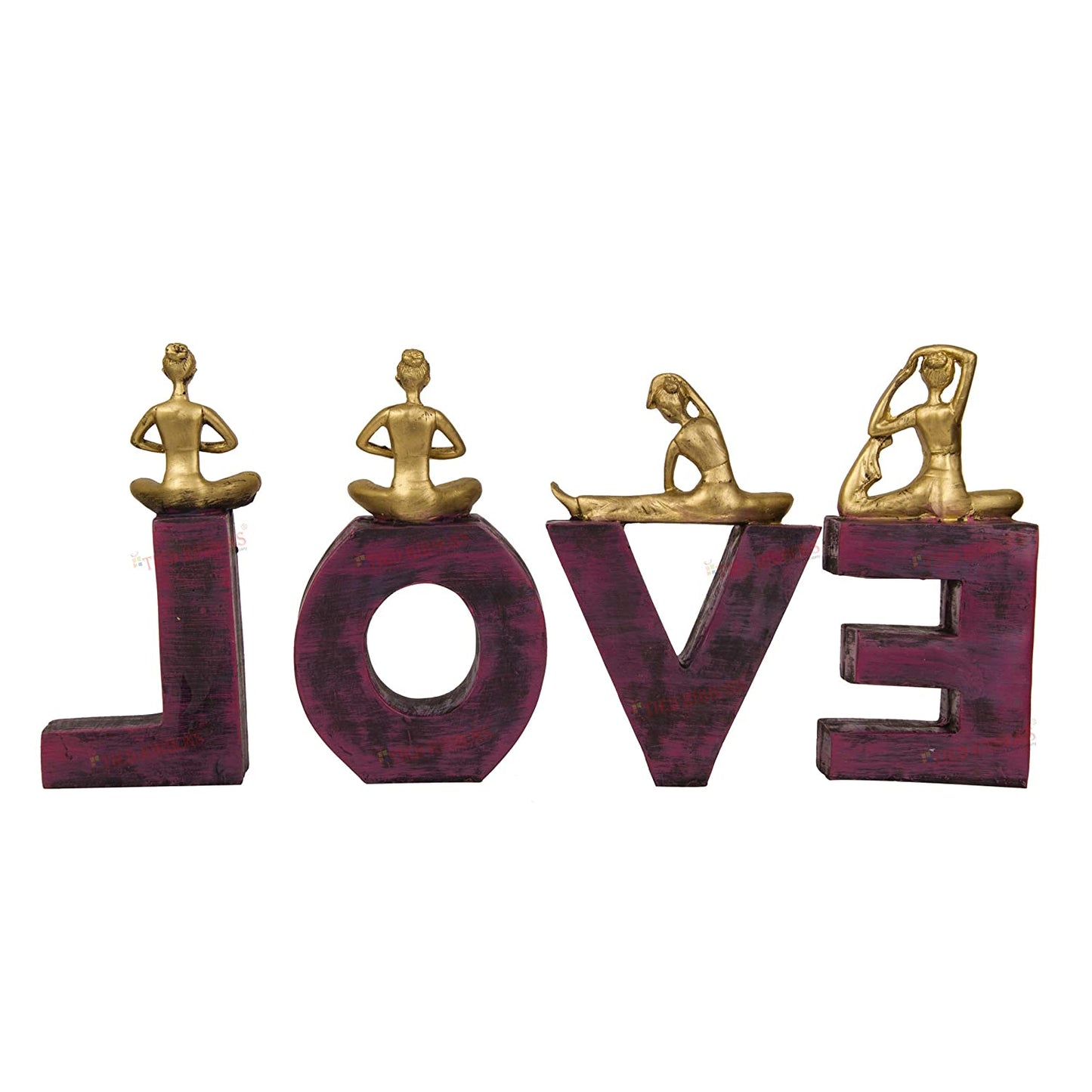 Woman Yoga Lady Posture Showpiece Statue