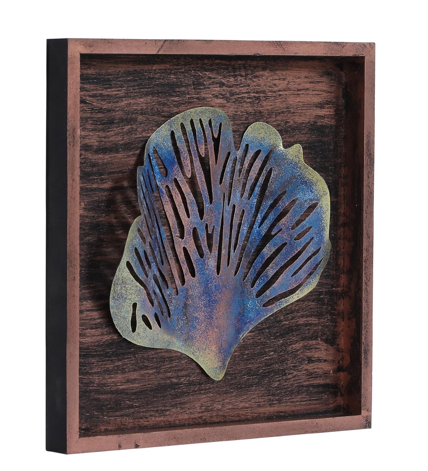 Metal Leaf Wall Hanging & Decorative Mounted Art Sculpture