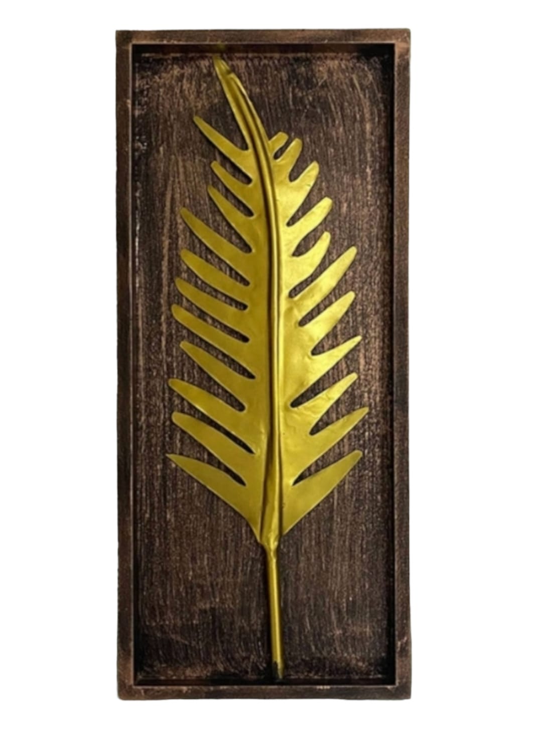 Metal Leaf Wall Hanging & Decorative Mounted Art Sculpture