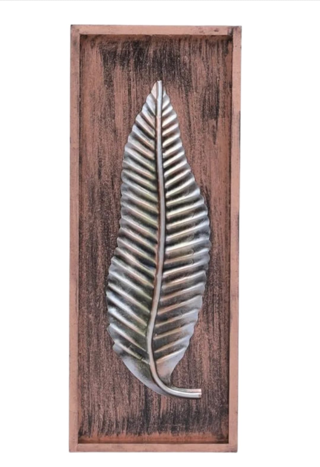 Metal Leaf Wall Hanging & Decorative Mounted Art Sculpture