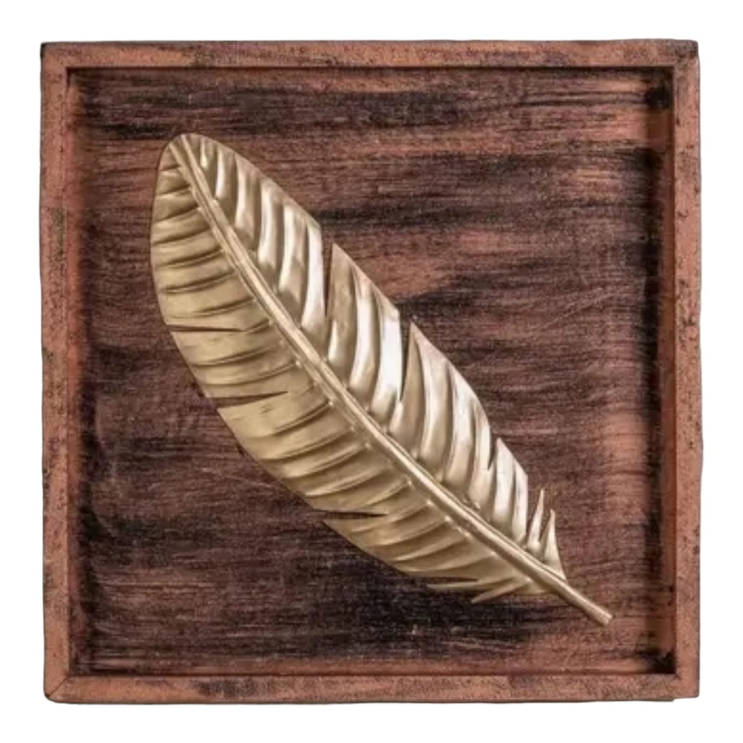 Metal Leaf Wall Hanging & Decorative Mounted Art Sculpture