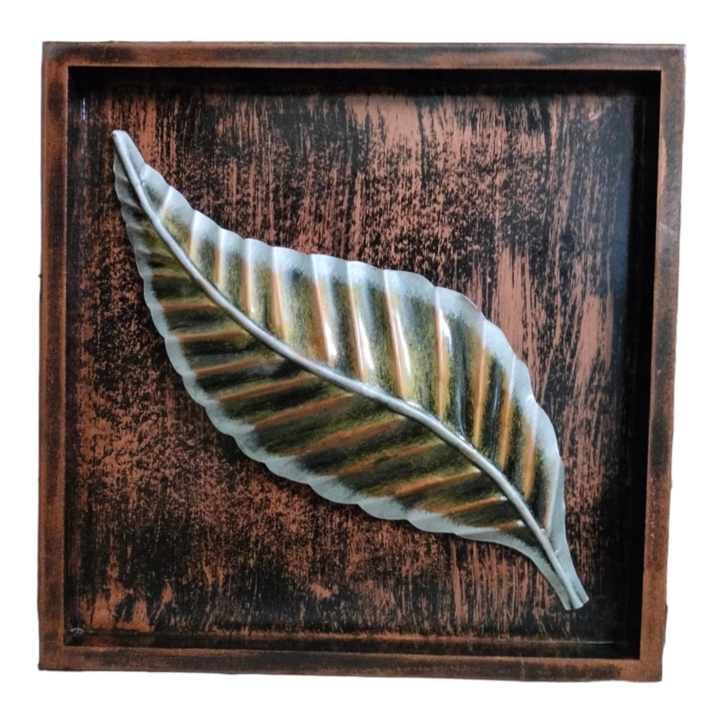 Metal Leaf Wall Hanging & Decorative Mounted Art Sculpture