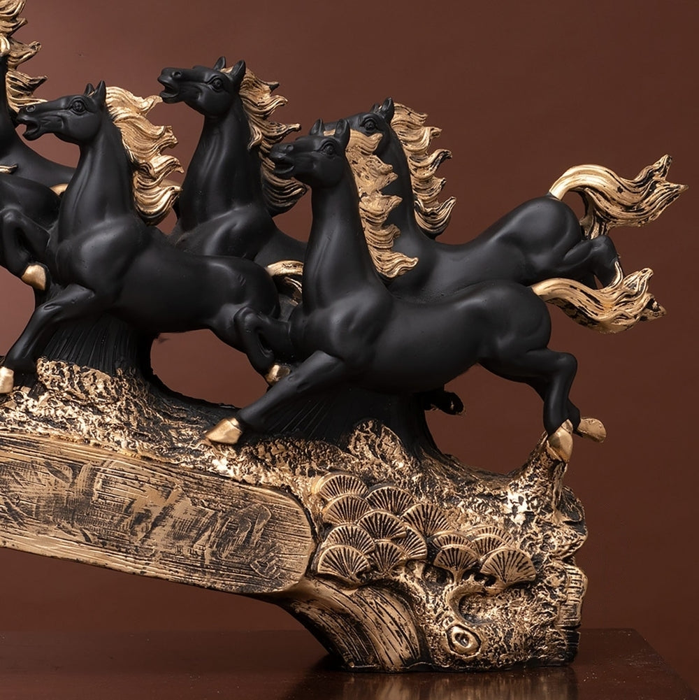 The Majestic Running Victory Horses Sculpture