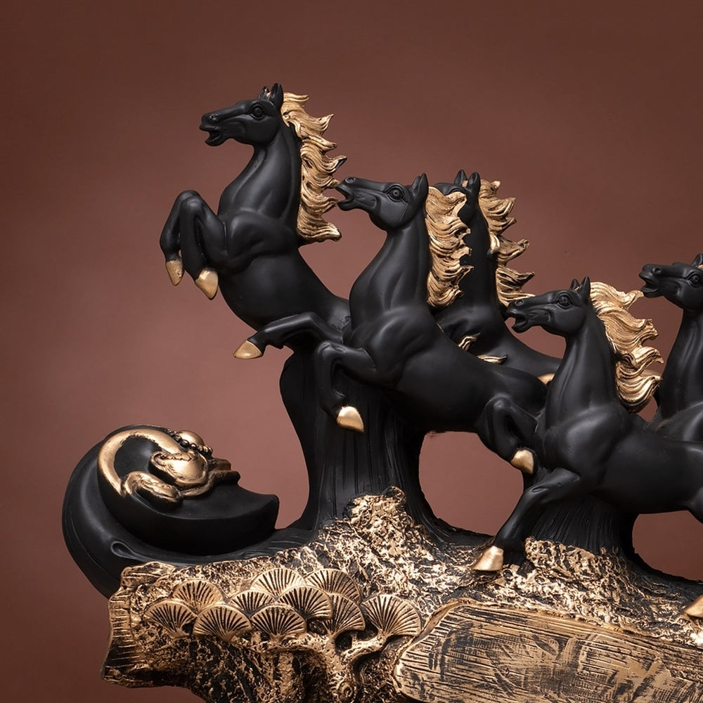 The Majestic Running Victory Horses Sculpture