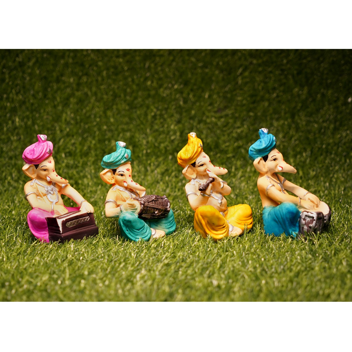 Lord Ganesh/Ganapati Musical Murti Idols, Set of 4