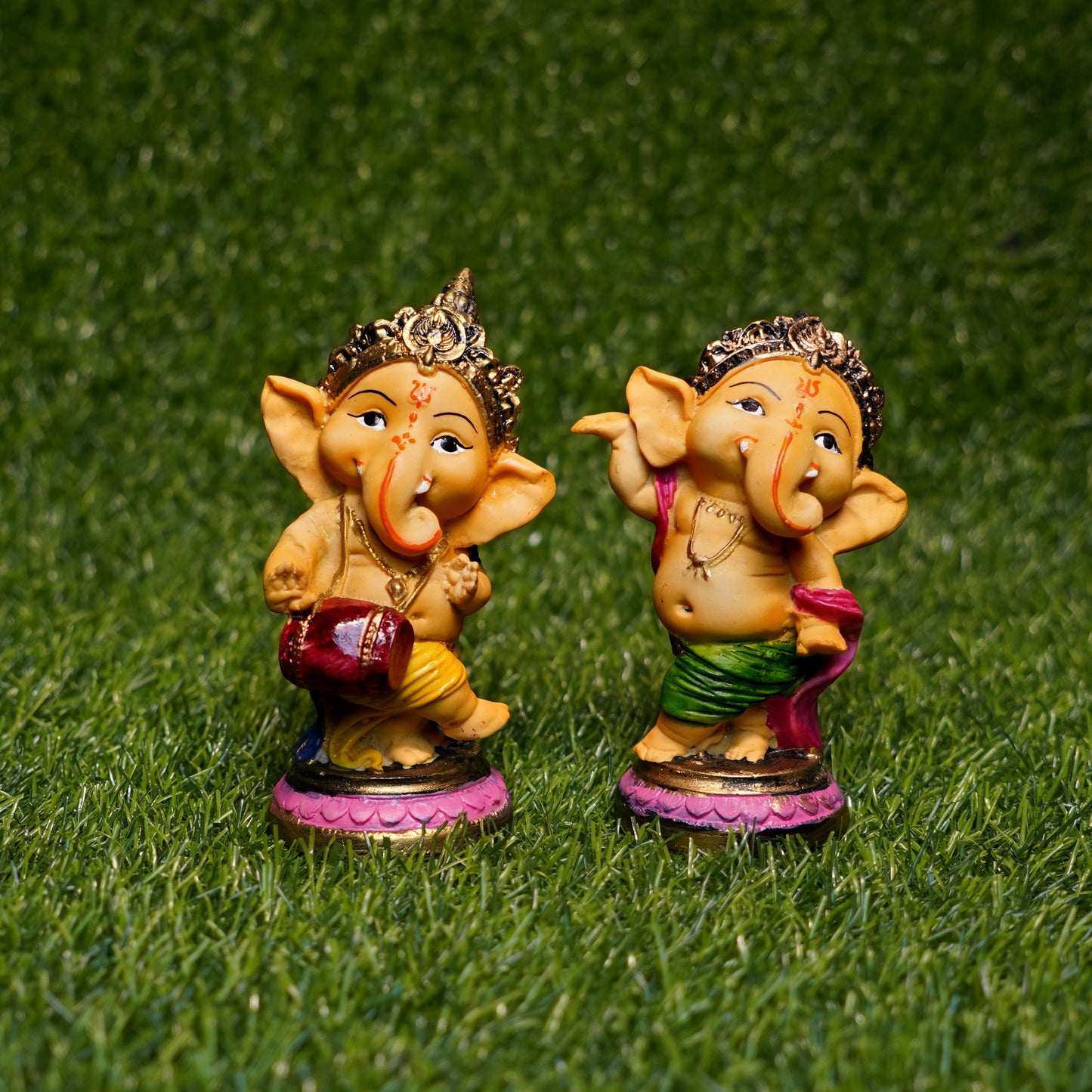 Dancing Ganesha Idols | Set of 2