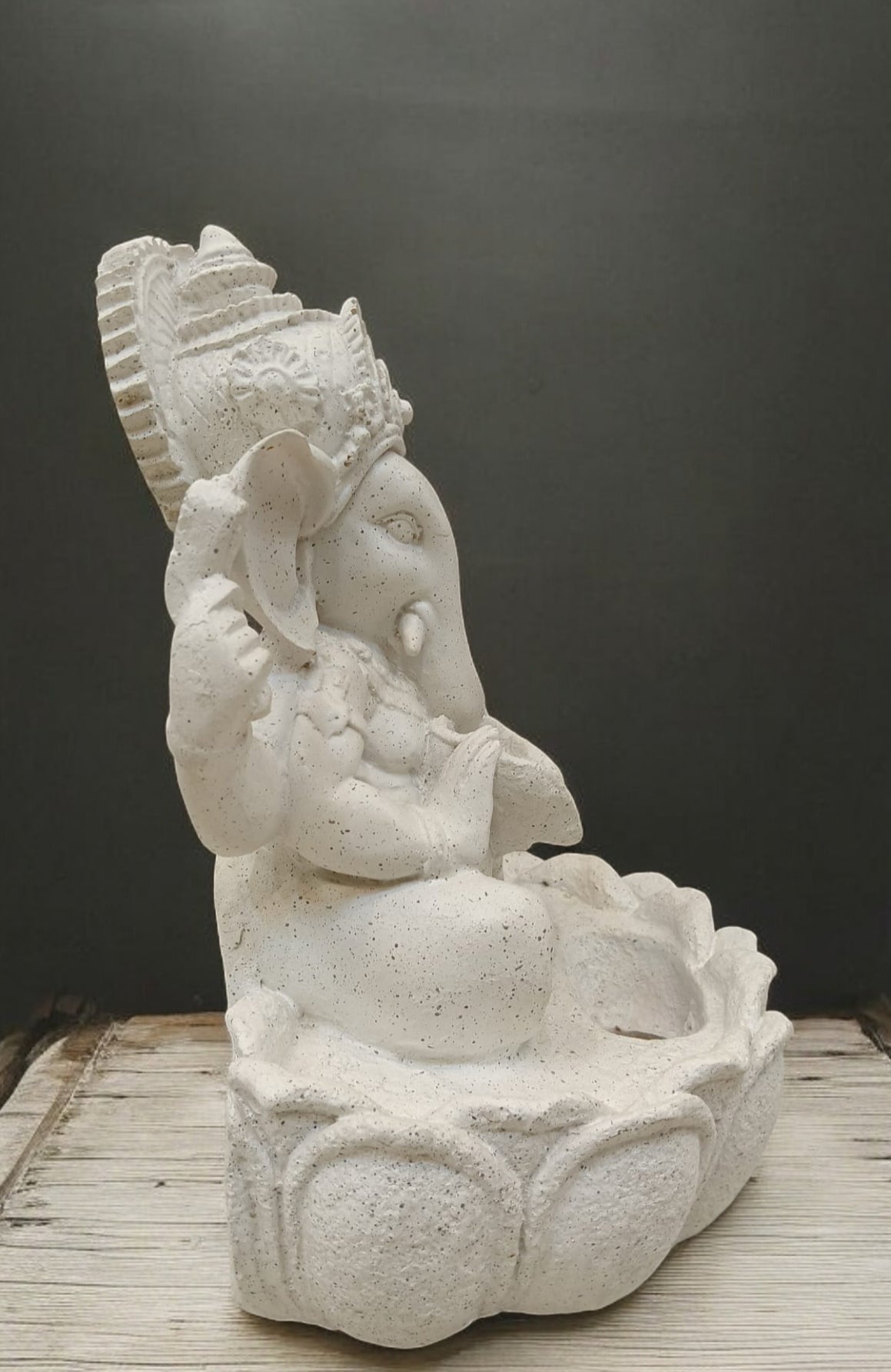 Lord Ganesh Fountain White